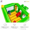 Multiplay krokodil springkussen binnenkant met obstakels en glijbaan huren Gouda Rotterdam