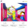 Unicorn springkussen binnenkant met glijbaan | Regio Gouda & Rotterdam Binnenkant unicorn springkussen met glijbaan en obstakels huren in Nieuwerkerk a/d IJssel en omstreken