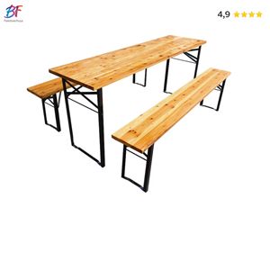 Stevige biertafel van 180 cm huren in Zuid-Holland. Ideaal voor feesten en evenementen, geschikt voor binnen en buiten.