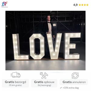 Lichtletters en cijfers huren in Nieuwerkerk a/d IJssel en omstreken