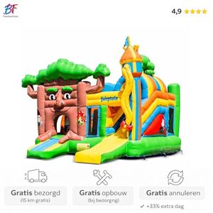 Multiplay leeuw springkussen huren | Regio Gouda & Rotterdam Multiplay fairytale springkussen huren | Regio Rotterdam & Waddinxveen