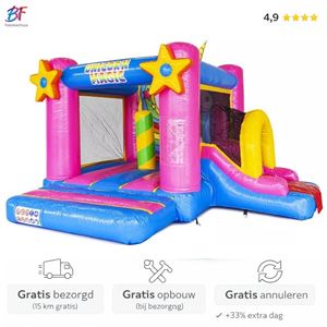 Unicorn mini slide springkussen met glijbaan huren in Nieuwerkerk a/d IJssel en omstreken