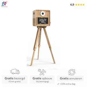 Onze vintage houten photobooth met onbeperkt prints zorgt voor een unieke beleving op elk feest. Dankzij het stijlvolle design en de All-In service is alles direct geregeld voor jouw event in Zuid-Holland.