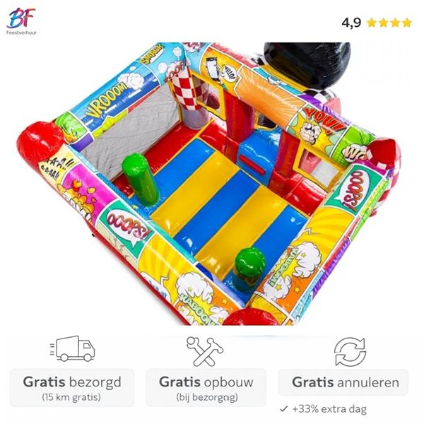Binnenkant van een raket/astronauten springkussen