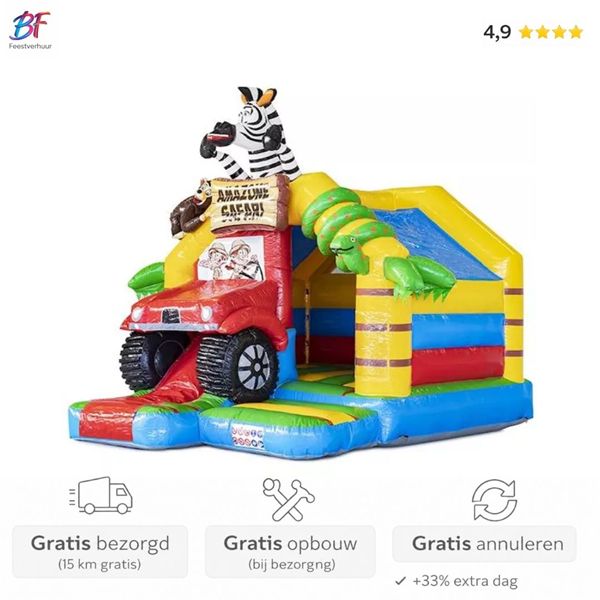 springkussen huren amazon safari | omgeving Gouda, Rotterdam en omstreken