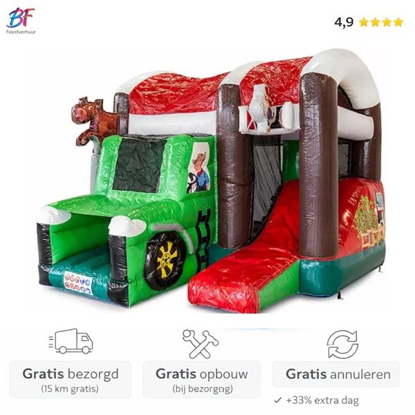 Boerderij springkussen huren met glijbaan | Regio Gouda & Rotterdam Boerderij springkussen met glijbaan huren in Nieuwerkerk a/d IJssel en omstreken
