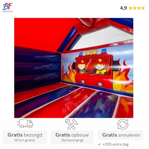 Brandweer springkussen huren met glijbaan | Regio Capelle & Waddinxveen Brandweer springkussen met glijbaan huren in Nieuwerkerk a/d IJssel en omstreken