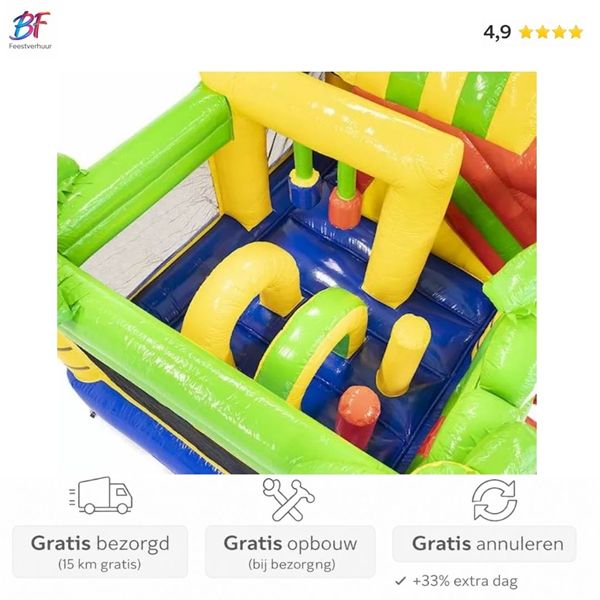 Multiplay krokodil springkussen met glijbaan en obstakels huren in Nieuwerkerk a/d IJssel en omstreken