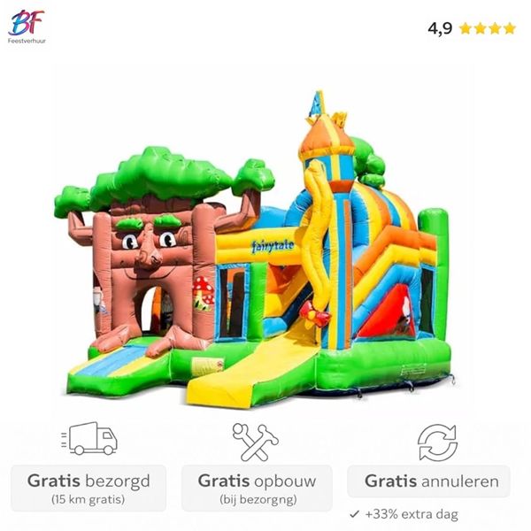 Multiplay leeuw springkussen huren | Regio Gouda & Rotterdam Multiplay leeuw springkussen met glijbaan huren in Nieuwerkerk a/d IJssel en omstreken