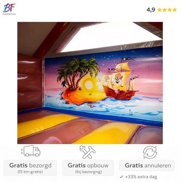 Piraat springkussen huren met glijbaan | Regio Rotterdam & Gouda Piraat springkussen met glijbaan huren in Nieuwerkerk a/d IJssel en omstreken